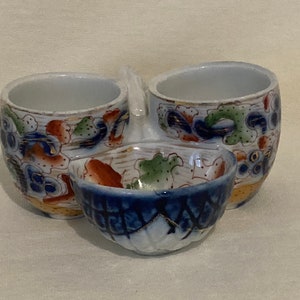 アンティーク　ソルトシェーカー&マスタードポット アンティーク ソルトシェーカー&マスタードポット コルク蓋付きブルー