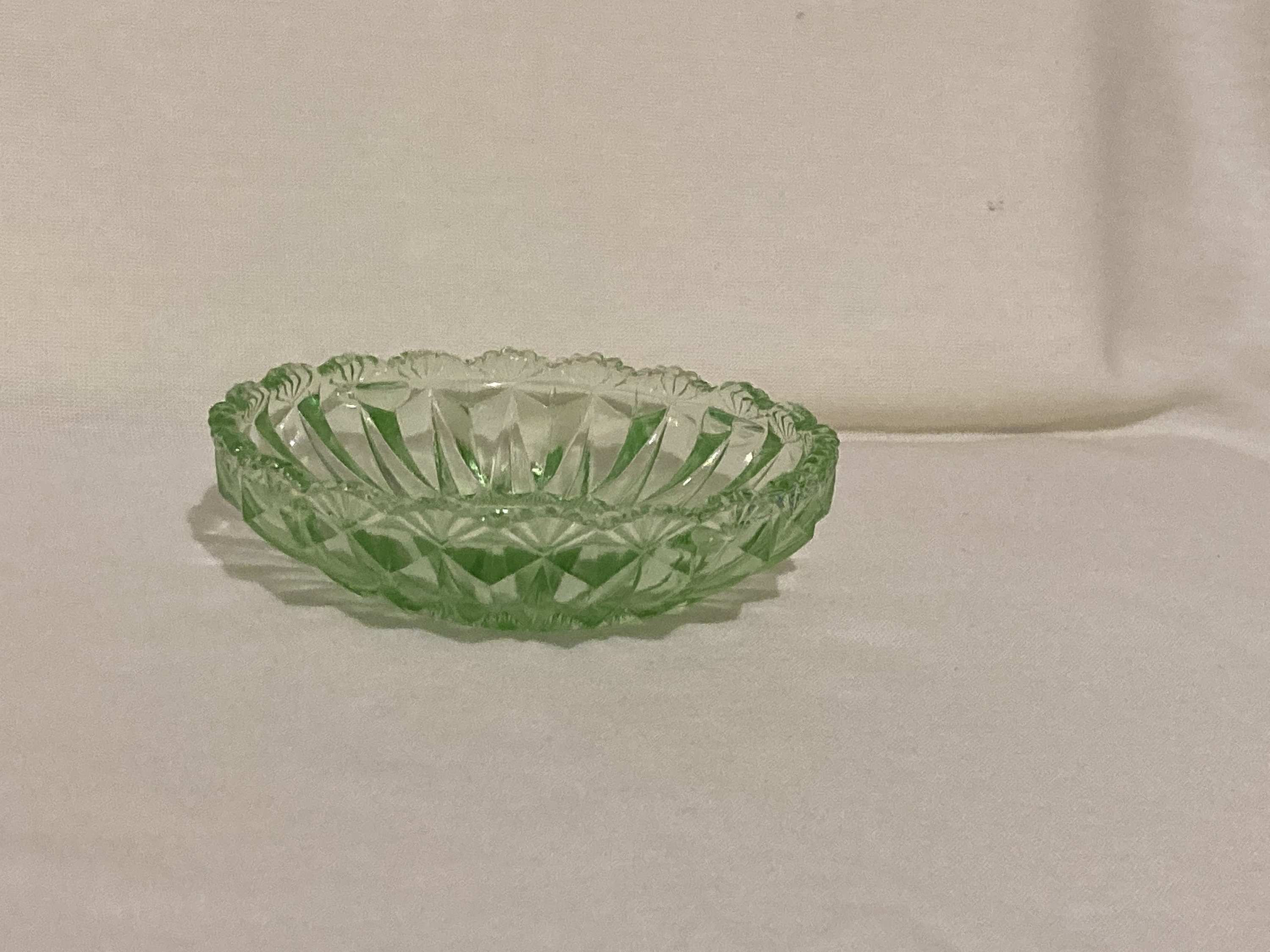 Green depression glass small bowl Etsy