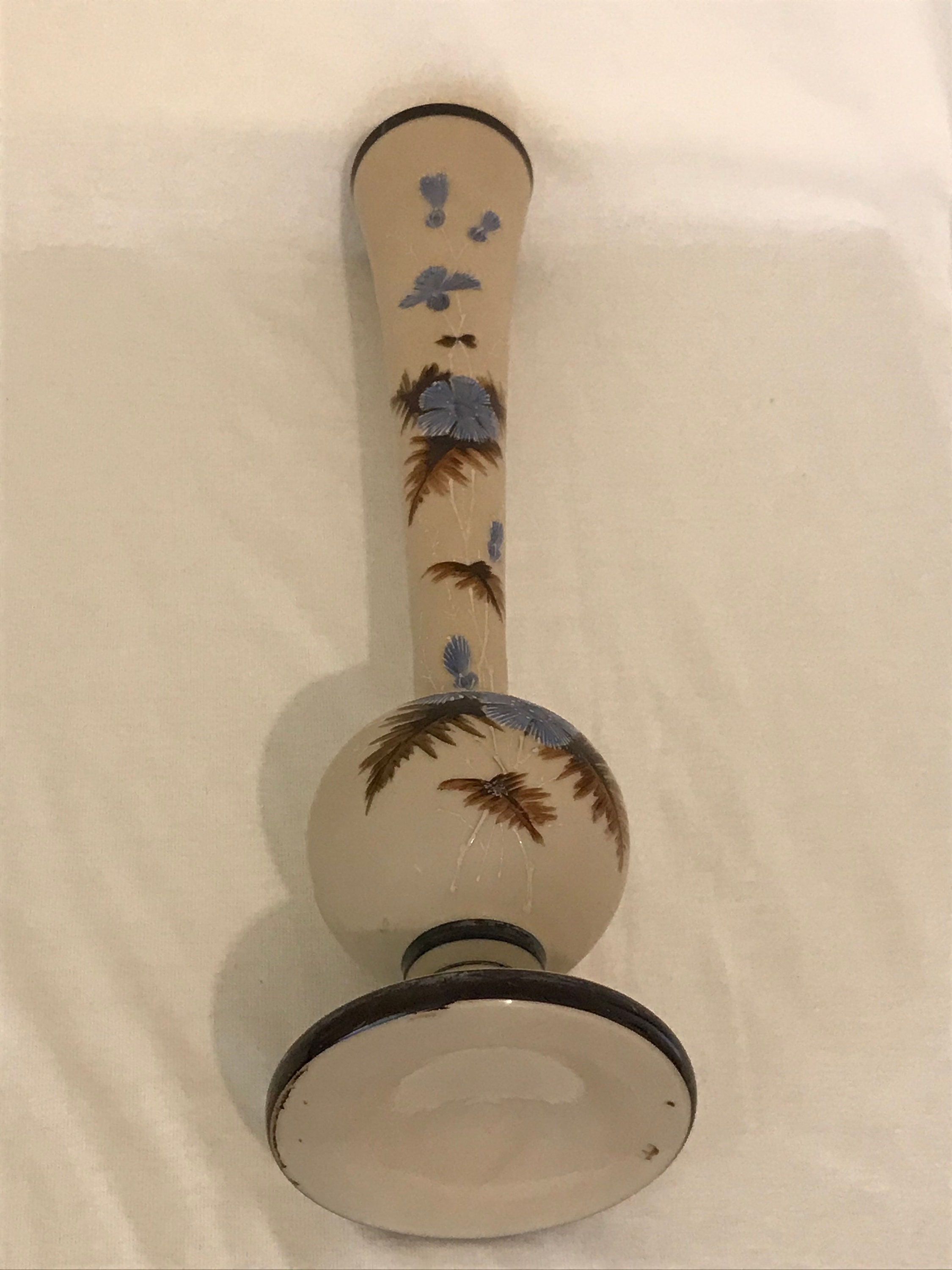 Antique Bristol clambroth brown glass England fluted vase 38 Etsy