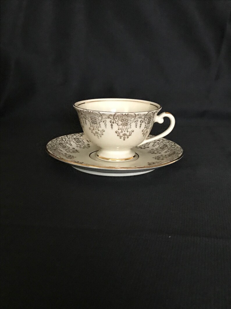 Vintage Alka Kunst Germany porcelain demitasse cup and saucer