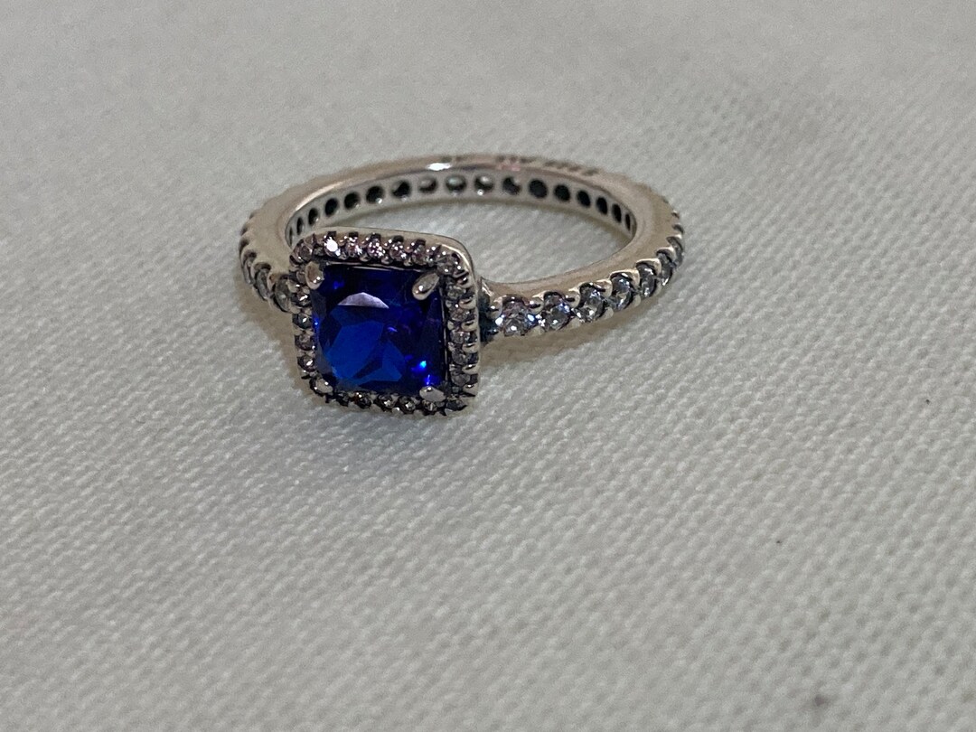 Pandora blue cheap halo ring
