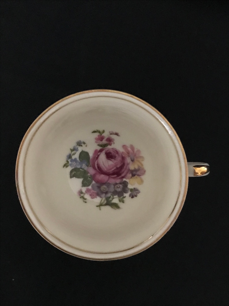 Vintage Alka Kunst Germany porcelain demitasse cup and saucer