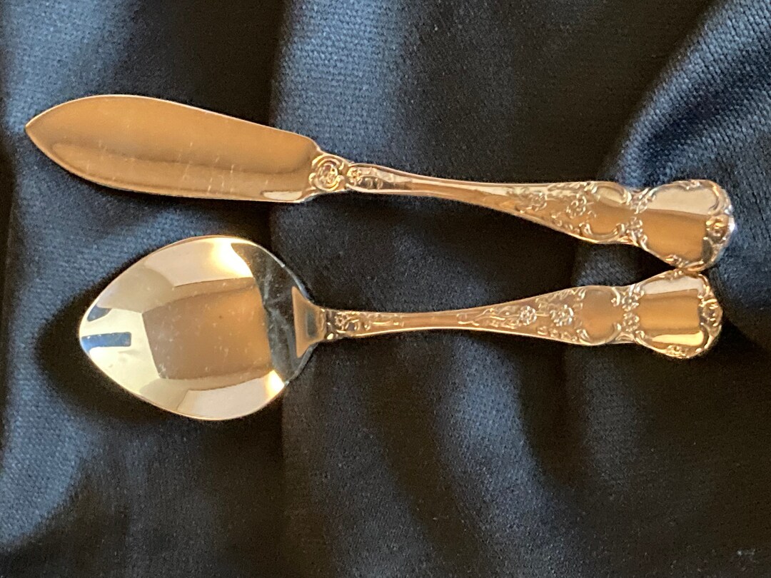 RODD Camille Silver Plate Jam Spoon and Butter Knife Etsy