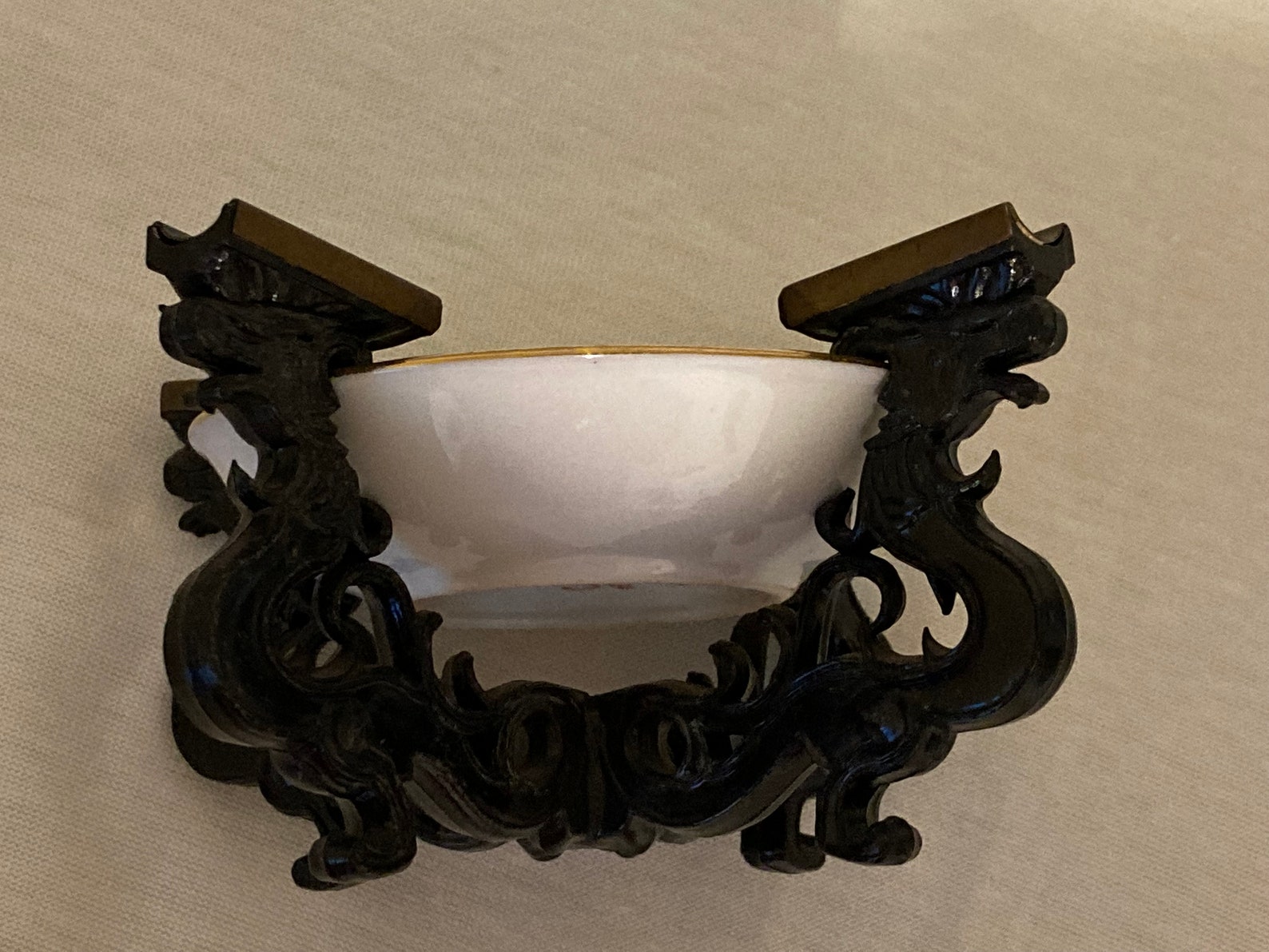 Vintage Chinese ashtray on dragon stand Etsy