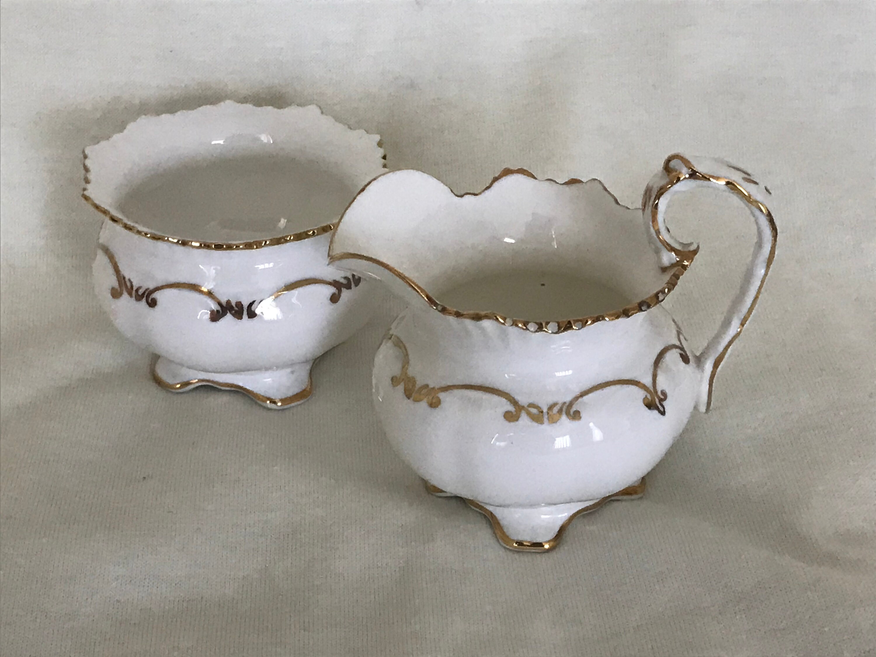Bone China 'aynsley' England Mini Creamer and Sugar Etsy Australia