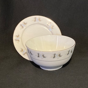 Liling China porcelain rice bowl and plate