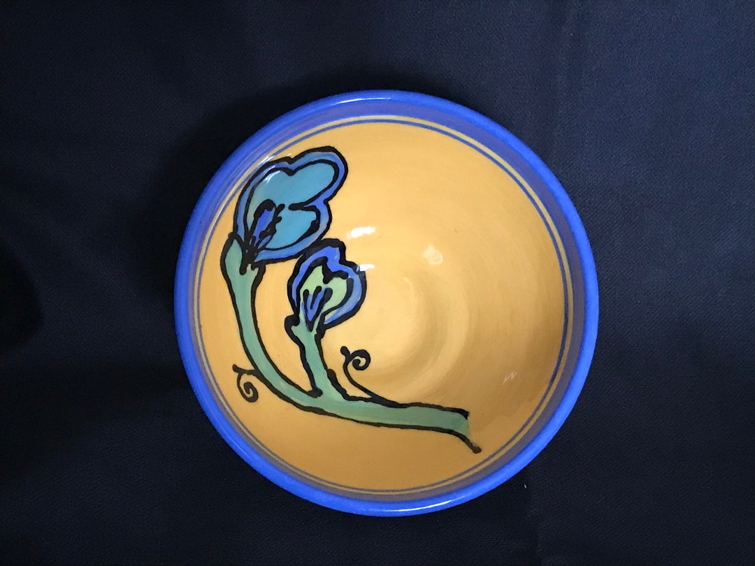 Hand Made and Painted Ceramic Bowl Etsy