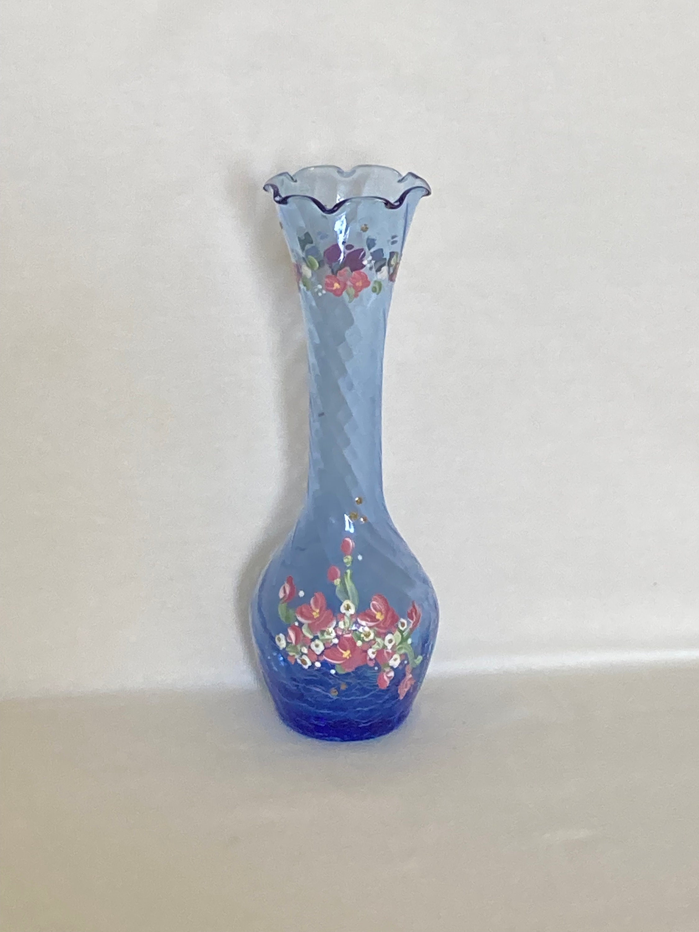 ガラス花器 渦水盤 スカイブルー G-101 - 花器ギャラリー 裕