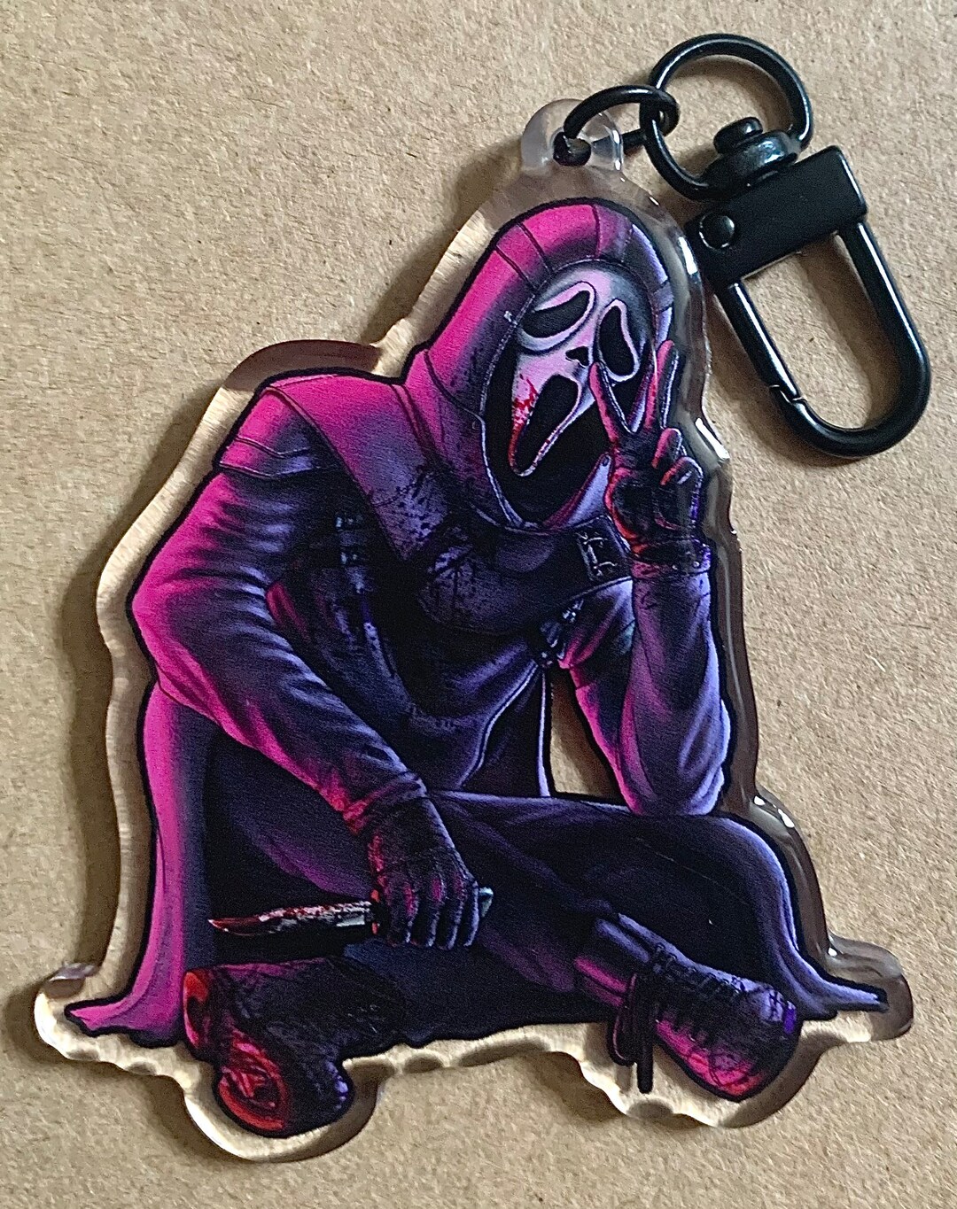 Ghostface Keychain Scream Slasher Keychain Horror Etsy