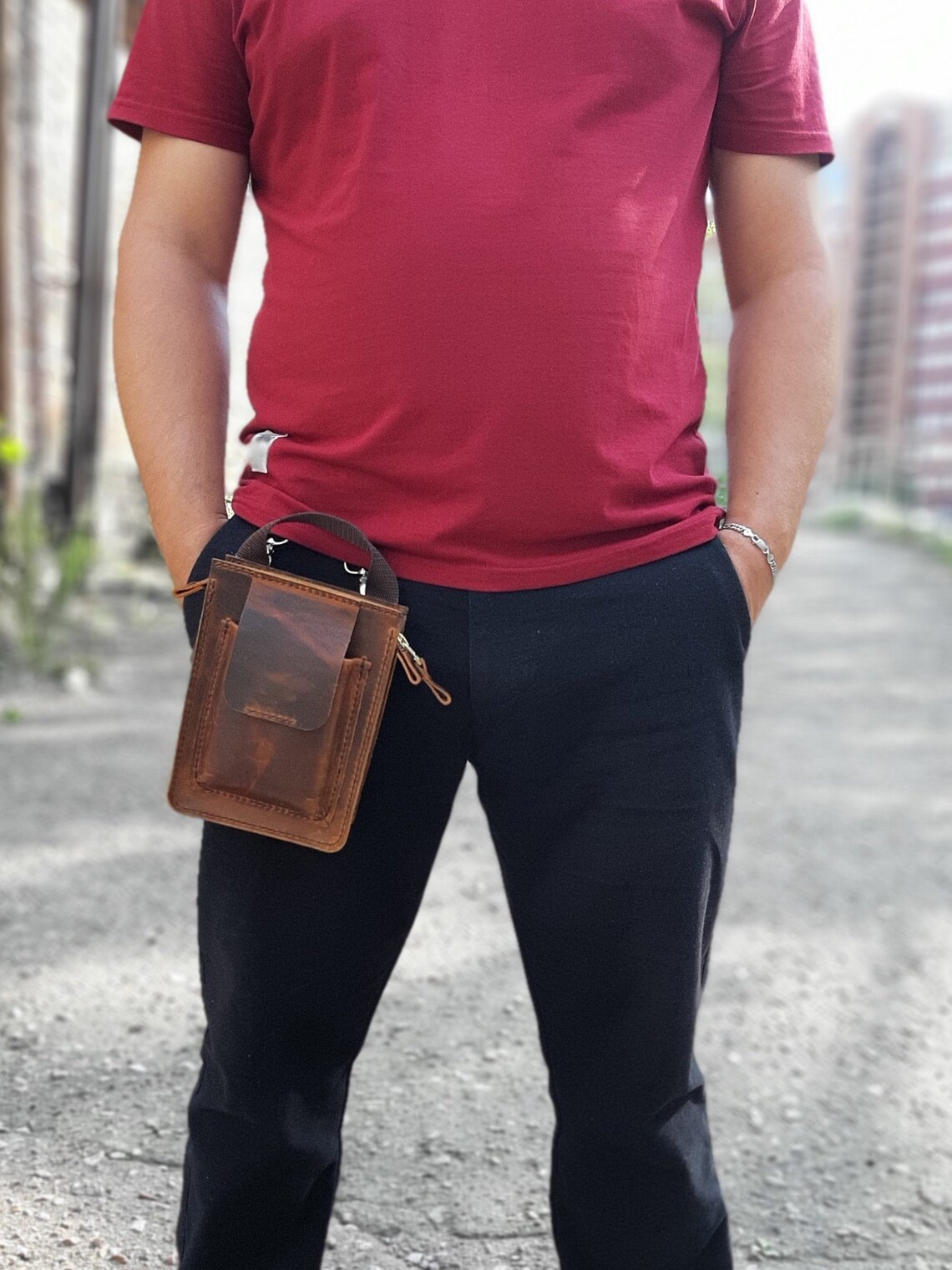 Leather Cross body Bag pattern for Men Sewing DIY Download Etsy