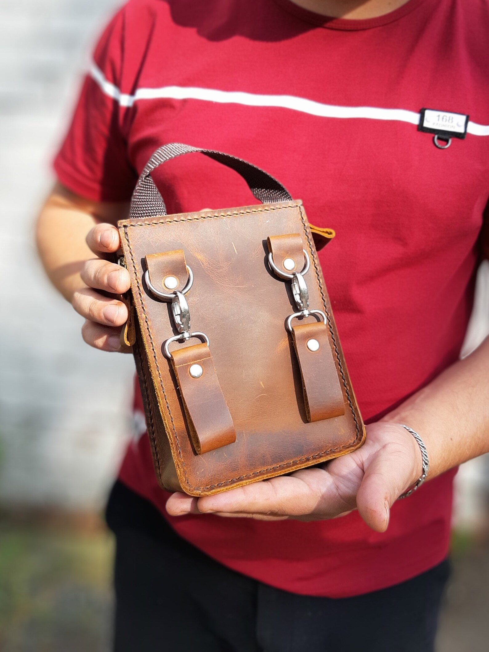Leather Cross body Bag pattern for Men Sewing DIY Download Etsy