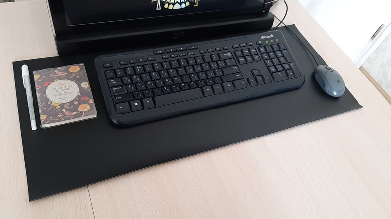 Leather Desk Pad Personalized Large Mat Mouse Mousepad Top Organizer Laptop