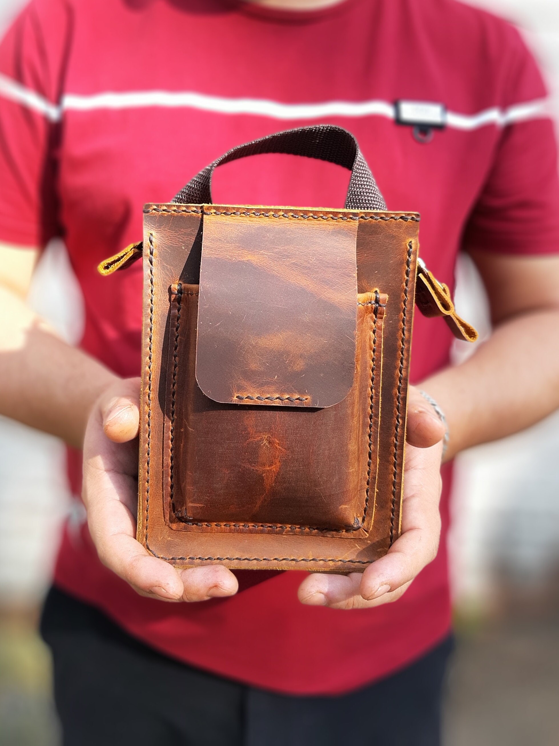 Leather Cross body Bag pattern for Men Sewing DIY Download Etsy
