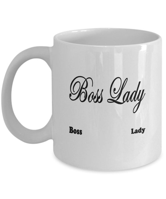 Boss Lady Coffee Mug BW - Gift for Boss, Gift for her, Holiday Gift