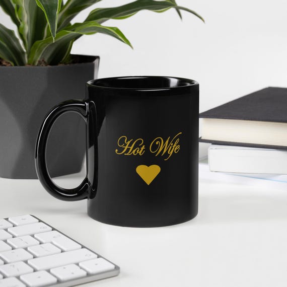 Hot Wife Black Glossy Mug