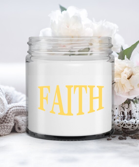 Faith Vanilla Scented Candle - Gift For Her, Vanilla Scented Candle, Everyday Gift