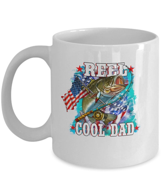 Reel Cool Dad Coffee Mug - Father's Day, Independence Day, Gift for fisherman