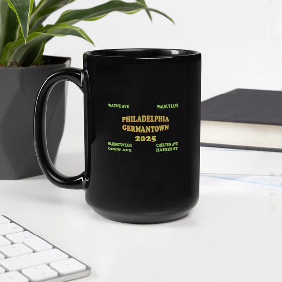 Philadelphia Germantown 2025 Black Coffee Mug