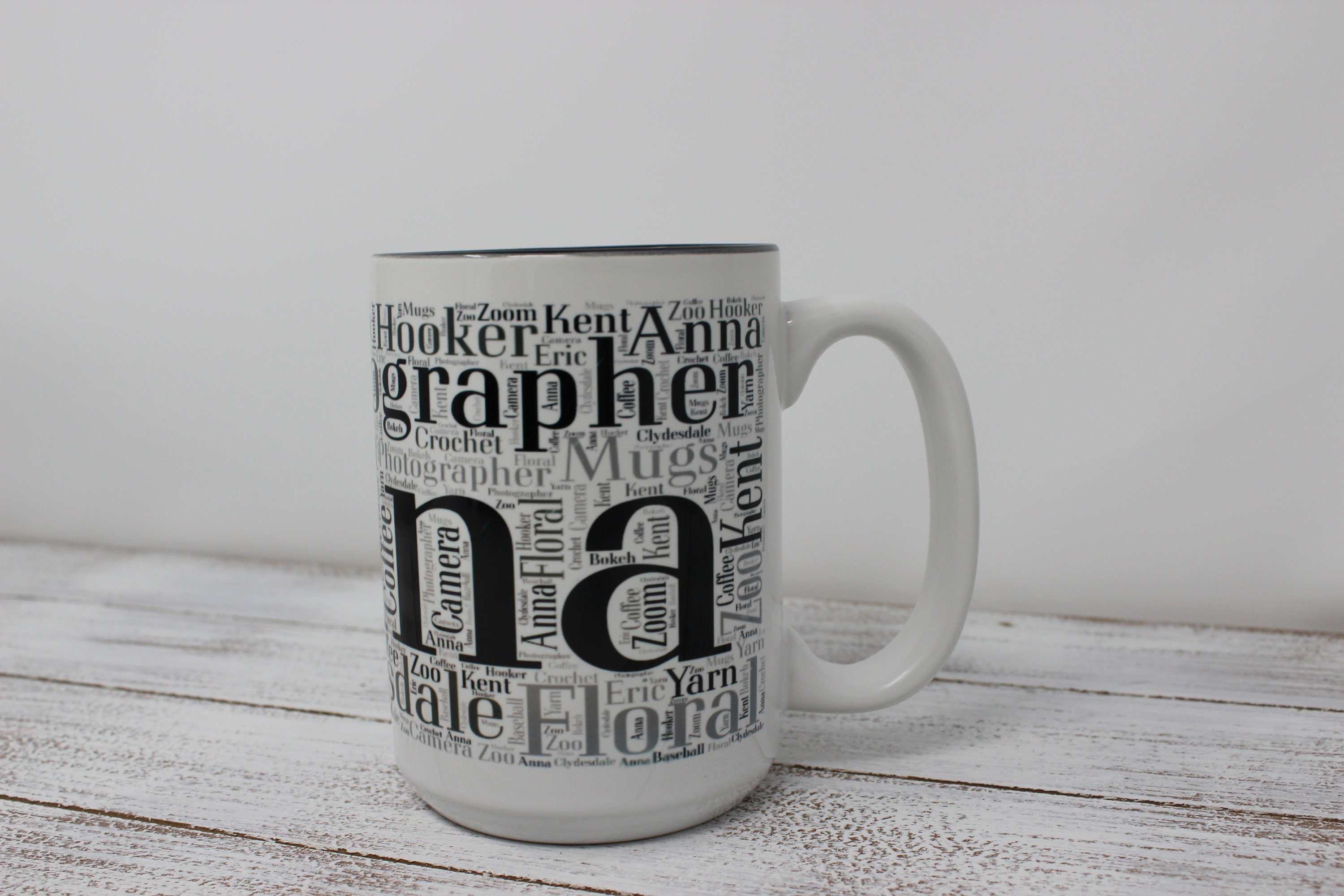 Custom Coffee Mug Personalized Coffee Mug Word Art Etsy