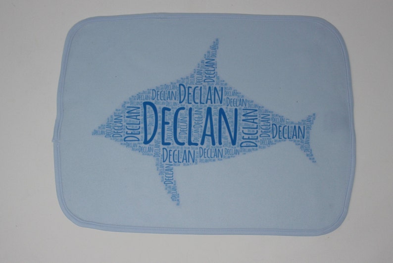 Baby Shower Custom Baby Gifts Personalized Burp Cloth Fish