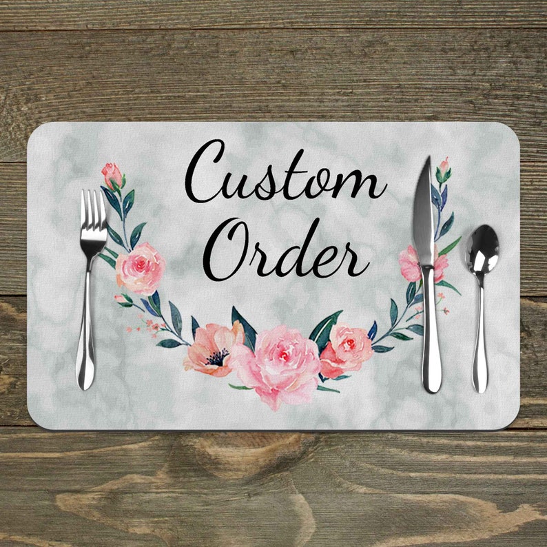 Custom Placemats Personalized Dining and Serving Custom Order Etsy