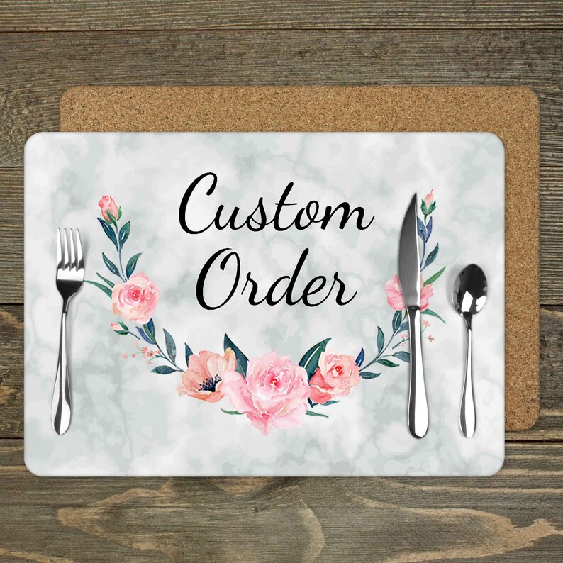 Custom Placemats Personalized Dining and Serving Custom Order Etsy