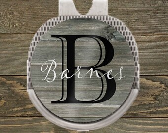 Personalized Ball Marker | Hat Clip Ball Marker | Golf Gifts | Rustic Monogram