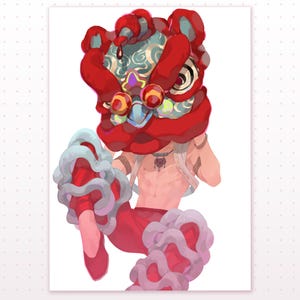 Lion Dance Print