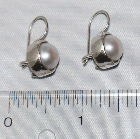 Silpada Sterling Silver Margarite Pearl Earrings … - image 4