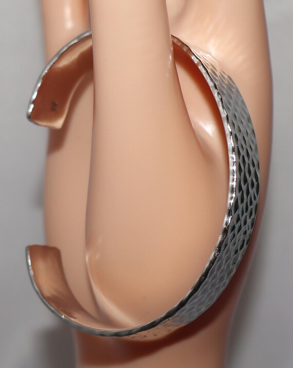 Silpada Hammered Solid Cuff Textured Sterling Sil… - image 2