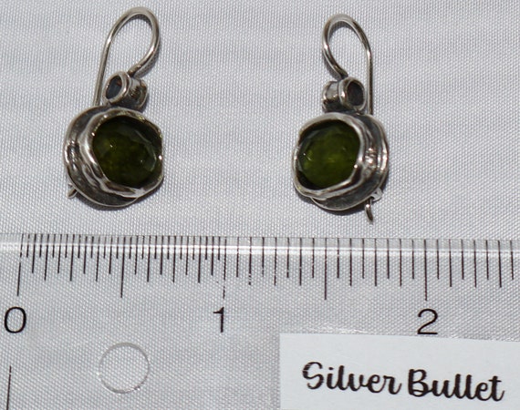 Silpada Sterling Silver Hammered Green Glass "Dai… - image 3