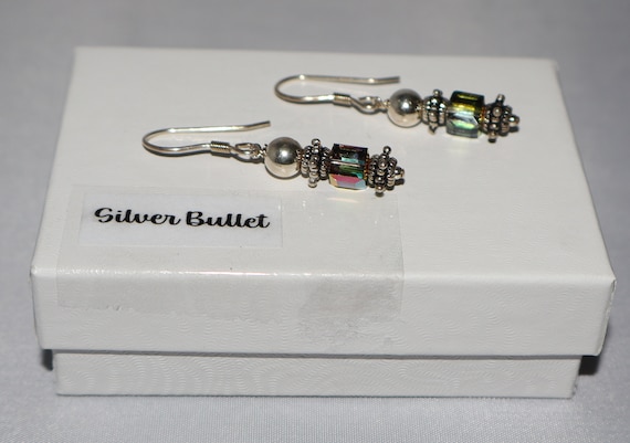 Silpada Swarovski Color Change Cube Beaded Sterli… - image 1