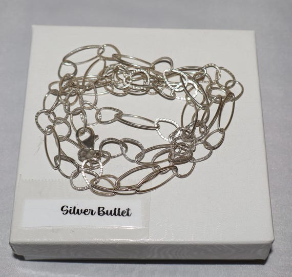 Silpada 31" Hammered Links "In The Loop" Sterling… - image 7