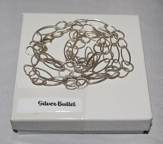 Silpada 31" Hammered Links "In The Loop" Sterling… - image 4