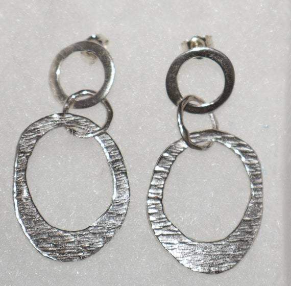 Silpada Textured Interlocking Circle Sterling Sil… - image 2