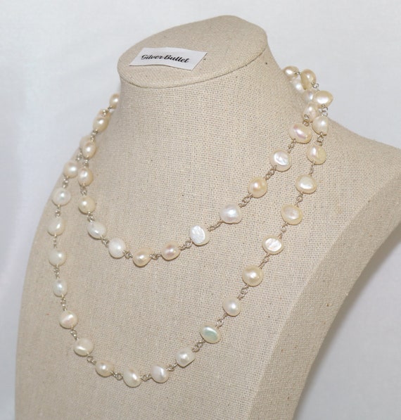Silpada Sterling Silver Freshwater Pearl fresh Catch 32 Necklace N1368 Etsy Australia