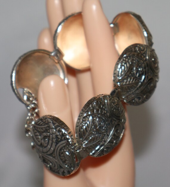 Silpada Ancient Scrolls Oxidized Disk Link Toggle… - image 4