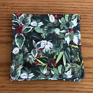 Quilted Cotton Coasters, Set of 4, Cotton Coasters, Mug Mats, Wine Glass Coasters