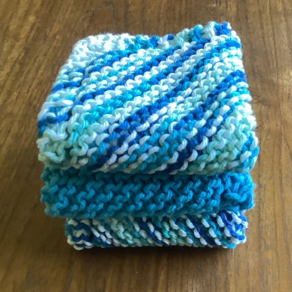 Hand Knit Dishcloths, Cotton Dishcloths, Spa Cloths, Kitchen Cloths, Hostess Gift