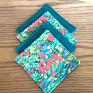 Quilted Cotton Coasters, Set of 4