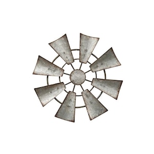 Galvanized windmill handing Ornament 6.5&quot; Rustic Country Farm Decor