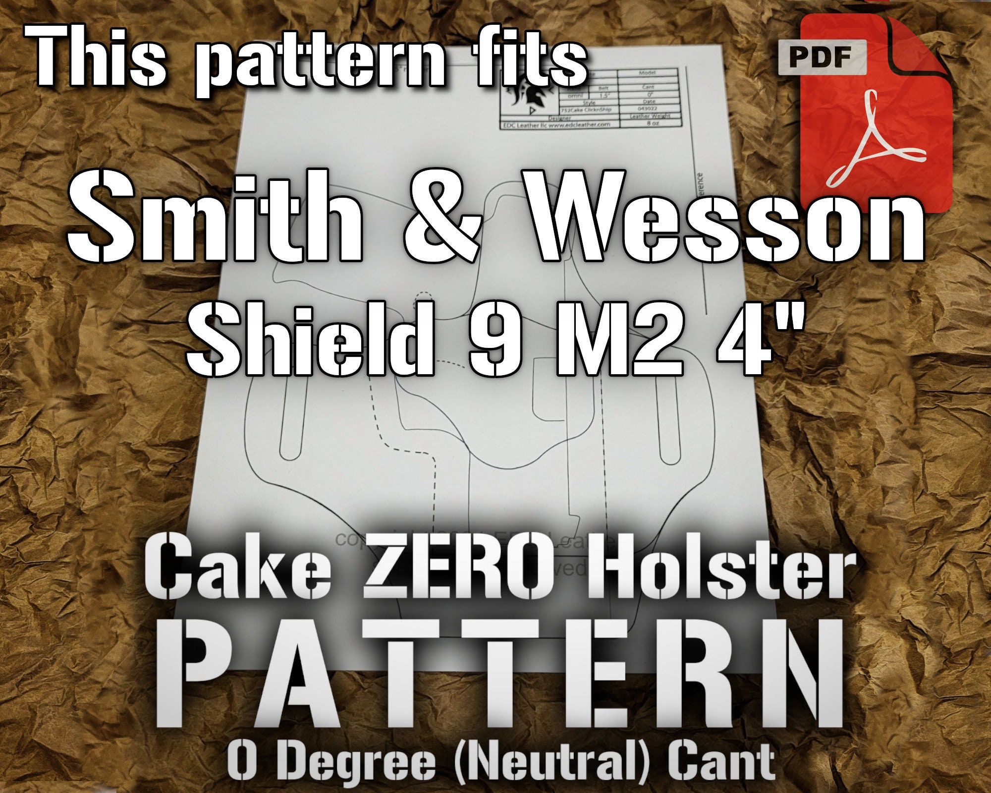 752 CakeZero 1911 Holster Pattern Pack (16 patterns) These are Digital  patterns in PDF Format – EDC Leather