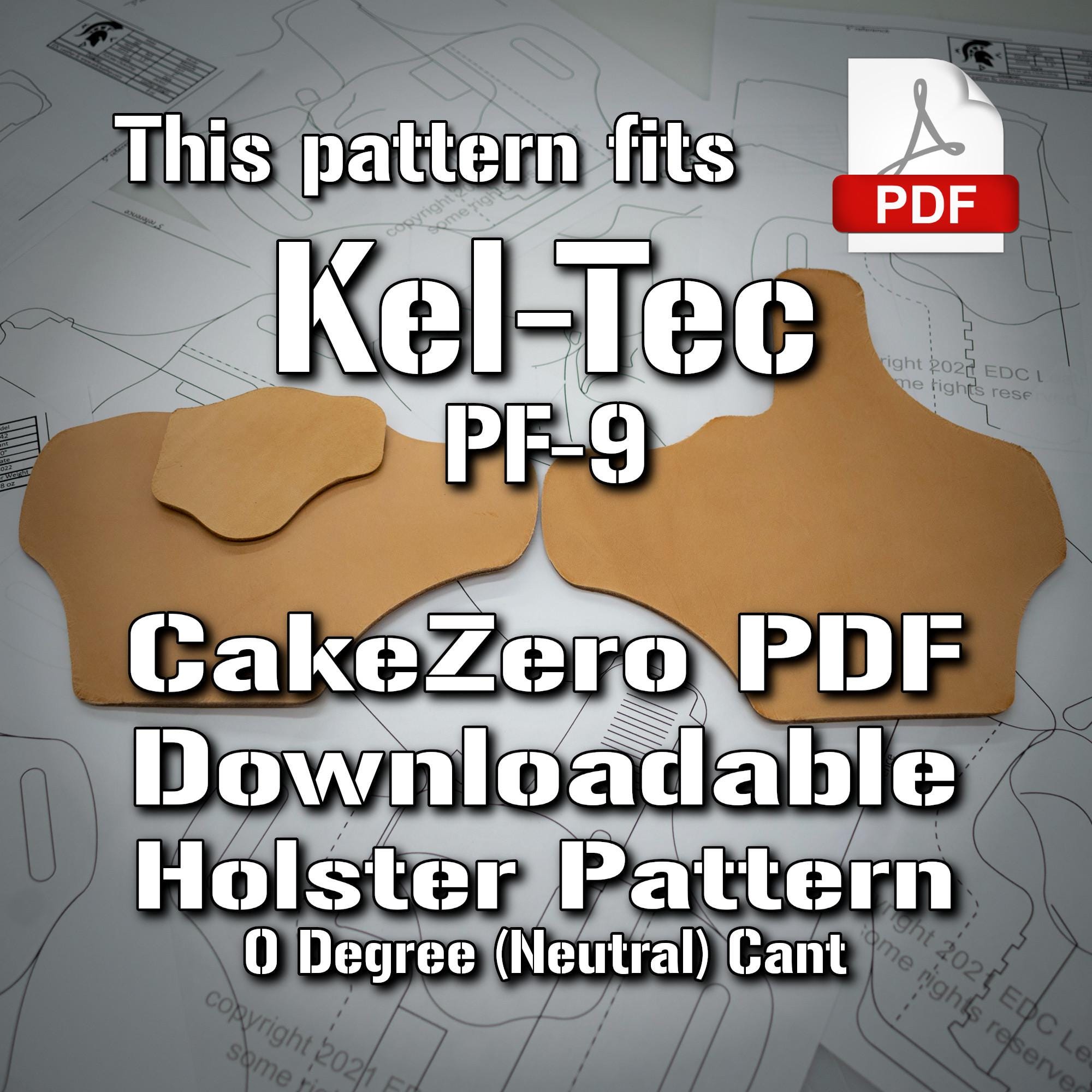 Ce modèle convient à Kel-Tec PF-9 | Modèle d'étui à crêpes CakeZERO d'EDC | Modèle numérique
