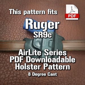 This pattern fits Ruger SR9c | Digital Pattern | Leather Pancake Retention Holster | 8 Degree Cant