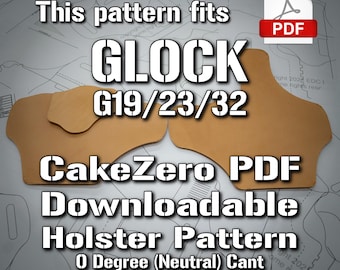 Ce modèle convient à Glock 19/23/32 | Modèle d&#39;étui à crêpes CakeZERO d&#39;EDC | Modèle numérique