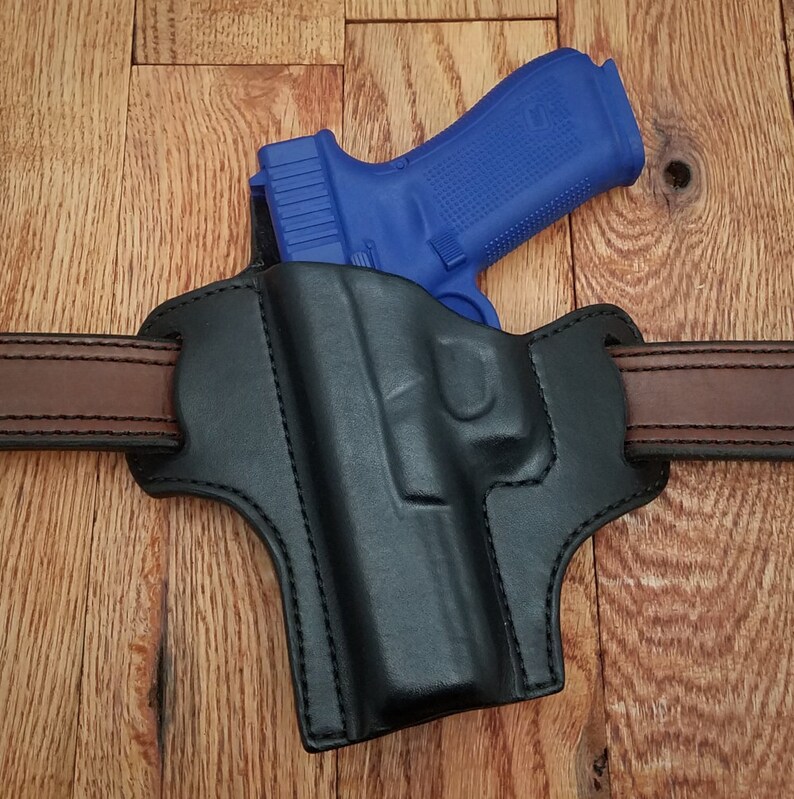 Glock 17/22/31 Left Hand Leather Holster OWB Pancake Etsy