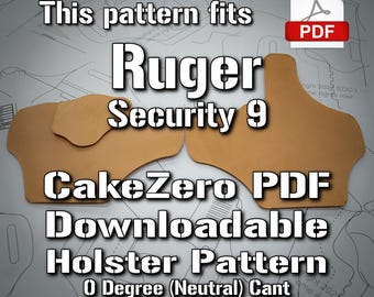 Ce modèle convient à Ruger Security 9 | Modèle d&#39;étui à crêpes CakeZERO d&#39;EDC | Modèle numérique