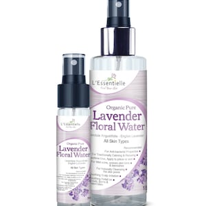 Organiczny duet wody kwiatowej lawendy: uspokajający hydrolat (30 ml i 150 ml)
