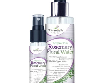 Organic Pure Rosemary Hydrosol Floral Water DUO POCKET SIZE 30ml and 150ml