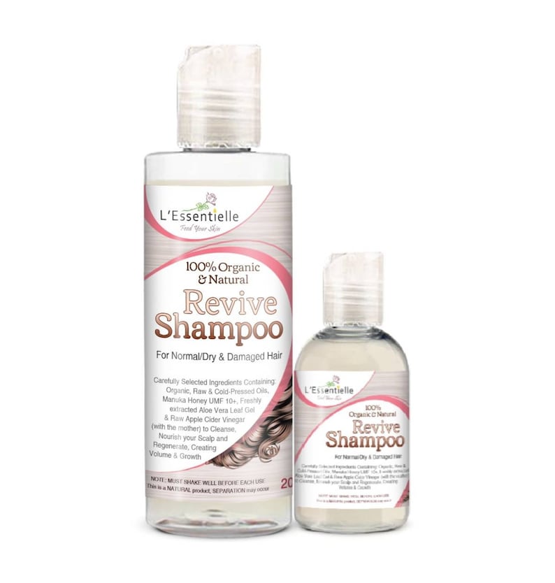 Organic Shampoo 100 Natural Revive Lessentielle Shampoo 100ml Fresh